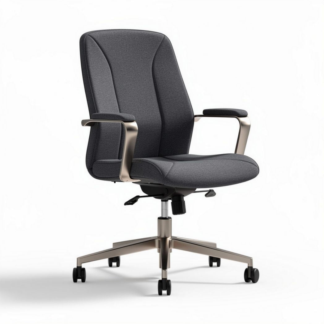Ergonomische bureaustoel met stoffen bekleding 60 x 60 x 100cm grijs