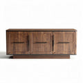 Lage kast van walnoot hout met drie deuren 150 x 50 x 70cm