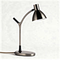 Bureau lamp van metaal verstelbare arm en kap zilverkleurig 40 x 20 x 50cm